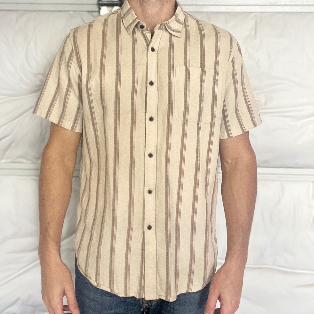 Katin short sleeve striped button down shirt